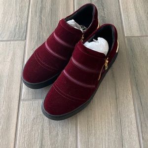 Men’s jade burgundy slip on shoes
